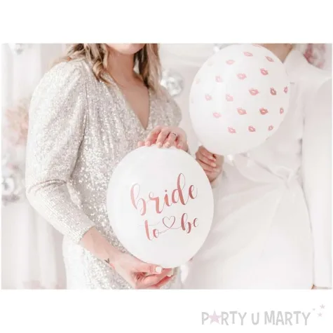 balony bride to be rose gold 12 6 szt