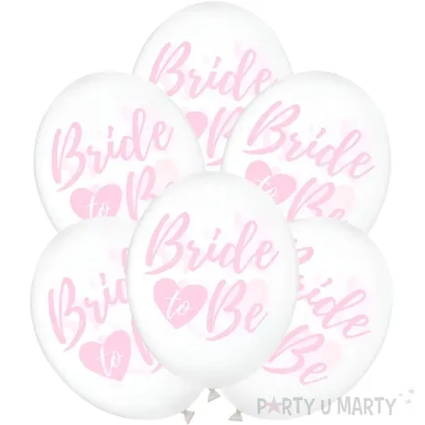 balony bride to be rozowy crystal strong 12 6 szt