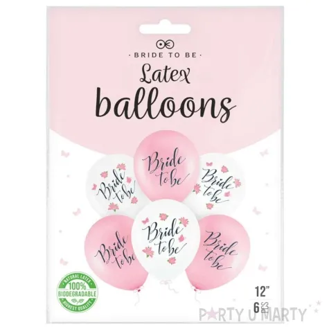 balony bride to be wieczor panienski rozowy partypal 12 6 szt