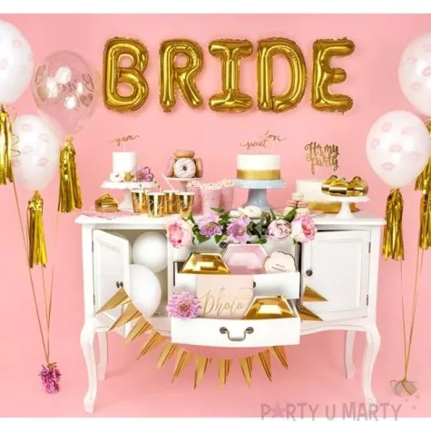balony bride to be zloty crystal strong 12 50 szt