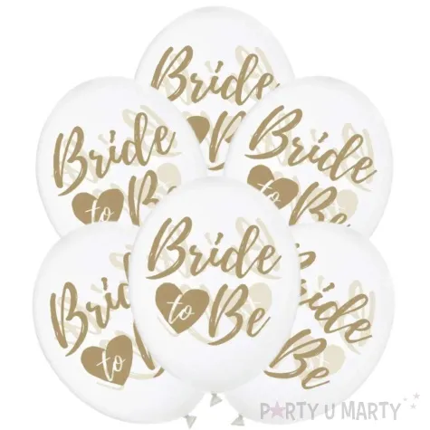 balony bride to be zloty crystal strong 12 6 szt