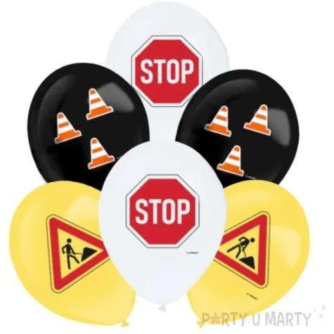 balony budowa construction party amscan 11 6 szt