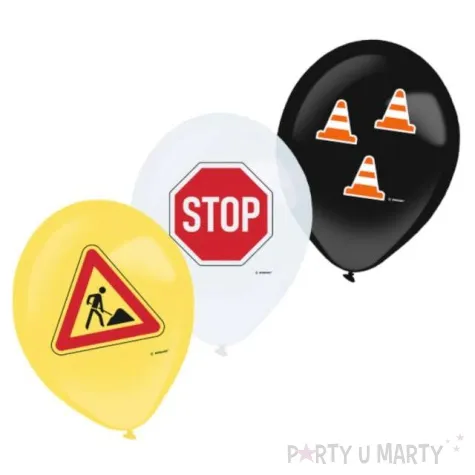 balony budowa construction party amscan 11 6 szt