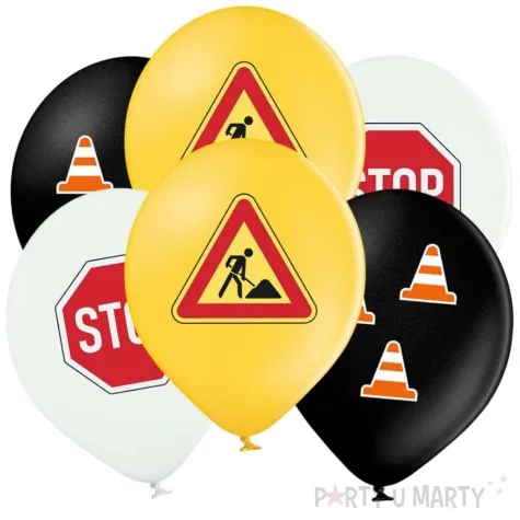 balony budowa construction party amscan 11 6 szt