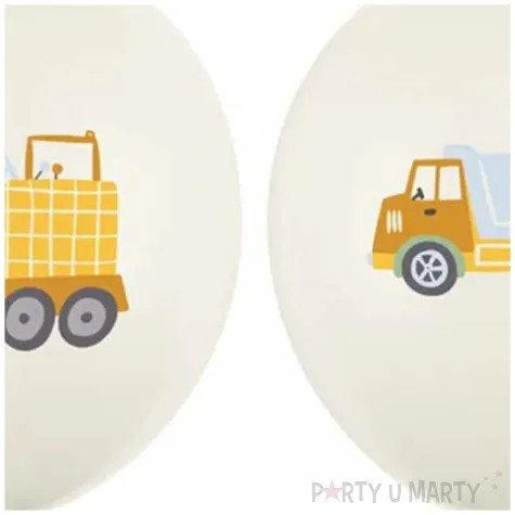 balony budowa koparka i wywrotka kremowy strong 12 50 szt