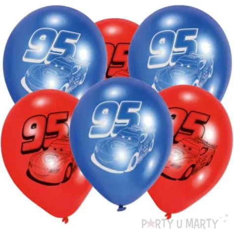 balony cars auta pastel mix amscan 9 6 szt