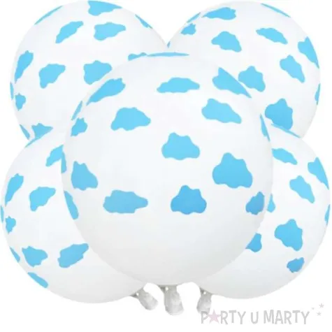 balony chmurki bialo niebieskie dekoracjepolska 12 5 szt