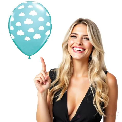 balony chmurki blekitne qualatex 11 25 szt