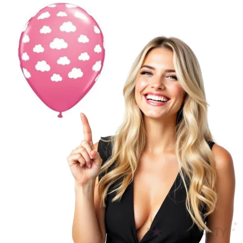 balony chmurki rozowe qualatex 11 25 szt