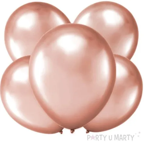 balony chrom rozowe zloto partypal 12 5 szt