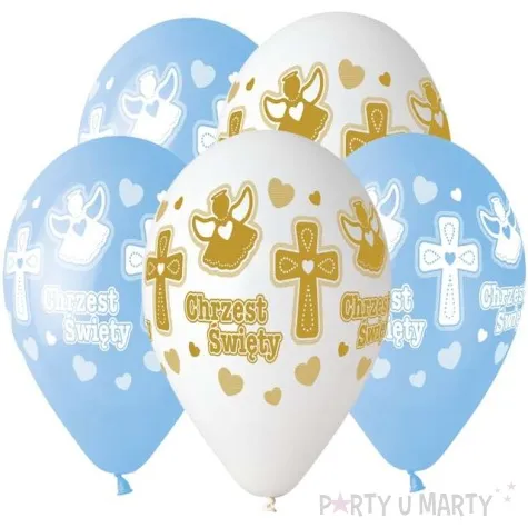 balony chrzest chlopca mix gemar 13 5 szt