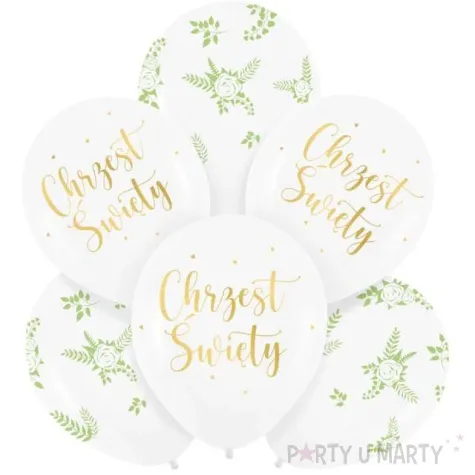 balony chrzest swiety eukaliptus partypal 12 6 szt