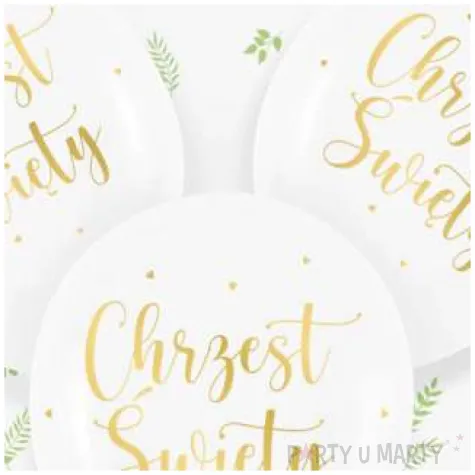 balony chrzest swiety eukaliptus partypal 12 6 szt