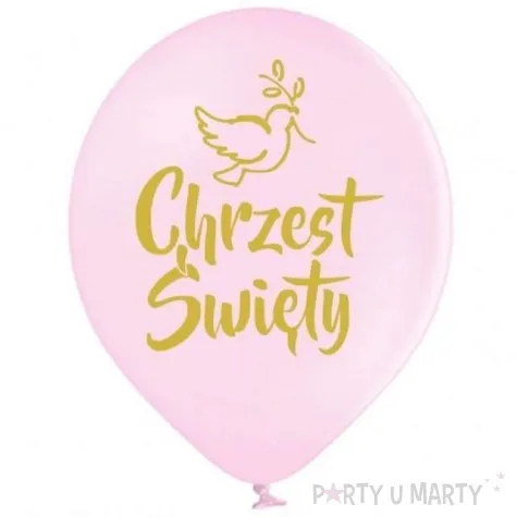 balony chrzest swiety rozowe adikbal 11 5 szt