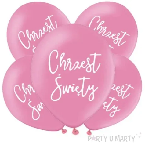 balony chrzest swiety rozowe partypal 12 5 szt