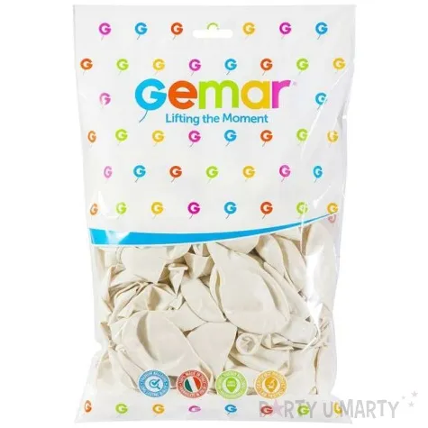 balony classic bialy metalik gemar 10 100 szt