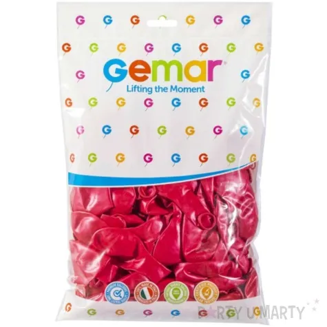 balony classic czerwony metalik gemar 8 100 szt