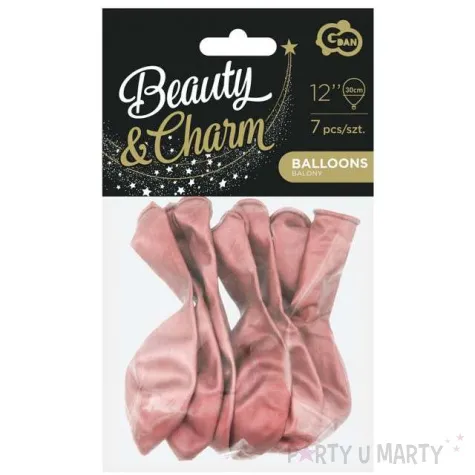 balony classic godan metalik rozowy 12 7 szt