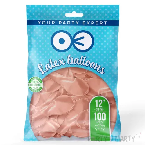 balony classic rozowe zloto partypal 12 100 szt