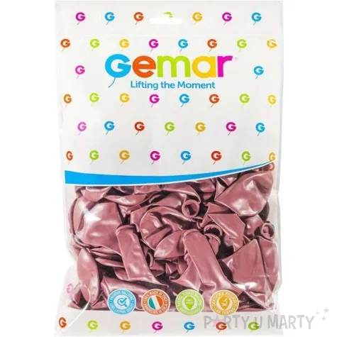 balony classic rozowo zloty metalik gemar 10 100 szt