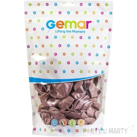 balony classic rozowo zloty metalik gemar 13 50 szt
