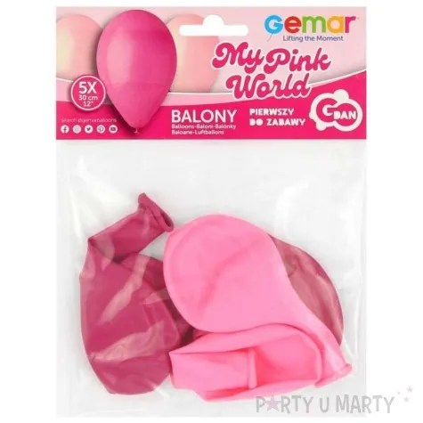 balony classic rozowy pastel gemar 12 5 szt