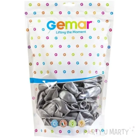 balony classic srebrny metalik gemar 13 50 szt