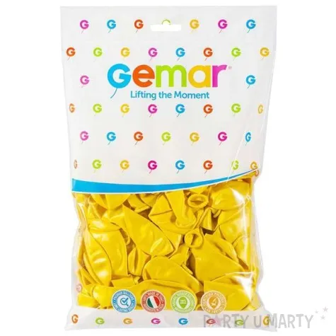 balony classic zolty metalik gemar 10 100 szt