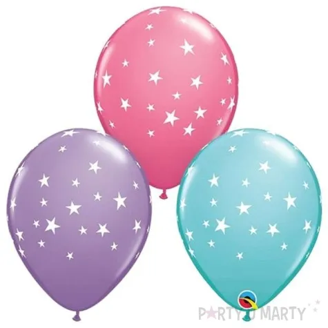 balony contempo stars pastel mix qualatex 11 25 szt