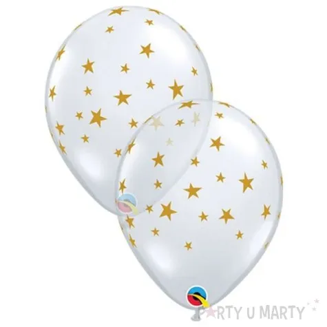 balony contempo stars transparentne qualatex 11 25 szt
