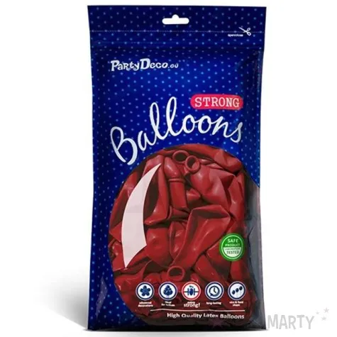 balony crystal czerwone 12 strong 100 szt