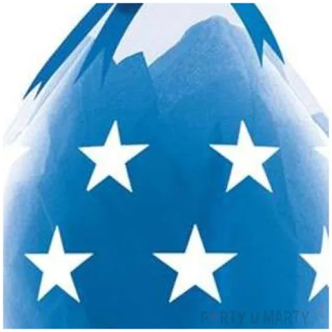 balony crystal gwiazdki niebieskie qualatex 18 25 szt