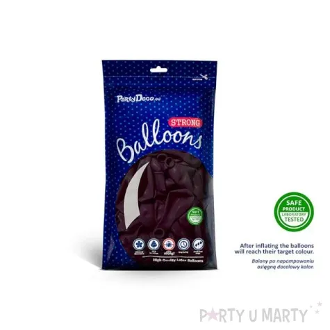 balony crystal kasztanowy 9 strong 100 szt