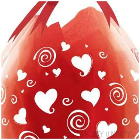 balony crystal serduszka i spirale czerwone qualatex 18 25 szt
