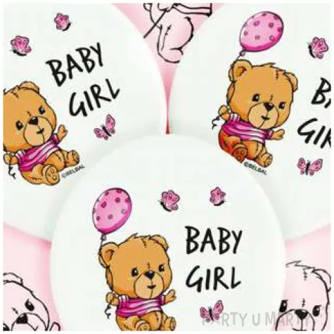 balony cute baby girl mix belbal 12 6 szt