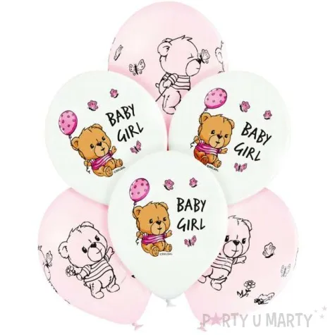 balony cute baby girl mix belbal 12 6 szt