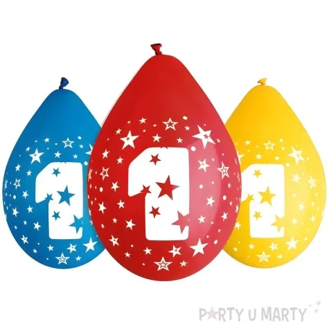 balony cyfra 1 wiszaca mix godan 12 5 szt