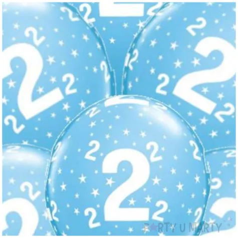 balony cyfra 2 blekitne qualatex 12 6 szt