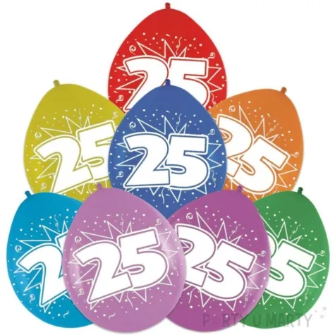 balony cyfra 25 impreza mix folat 12 8 szt