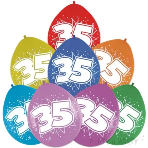 balony cyfra 35 impreza mix folat 12 8 szt