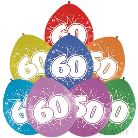 balony cyfra 60 impreza mix folat 12 8 szt
