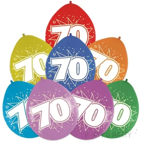 balony cyfra 70 impreza mix folat 12 8 szt