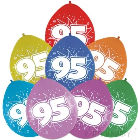balony cyfra 95 impreza mix folat 12 8 szt