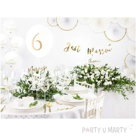 balony cyfry biale partydeco 30cm