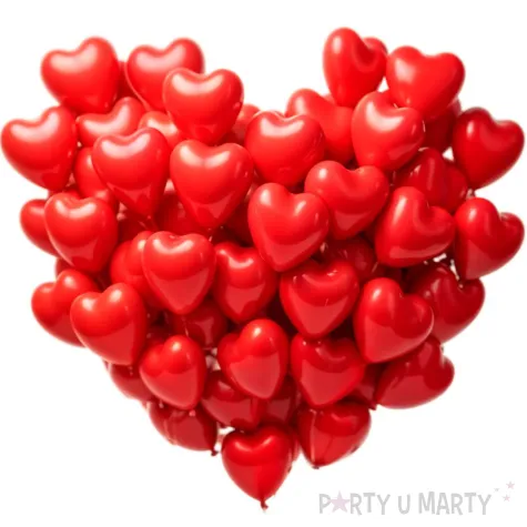 balony czerwone serca dekoracja na walentynki wesele i zareczyny 50 szt