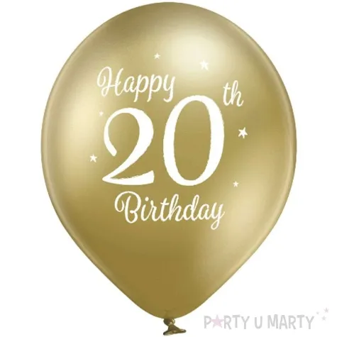 balony d11 glossy happy birthday 20 mix belbal 12 6 szt