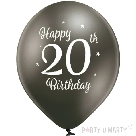 balony d11 glossy happy birthday 20 mix belbal 12 6 szt