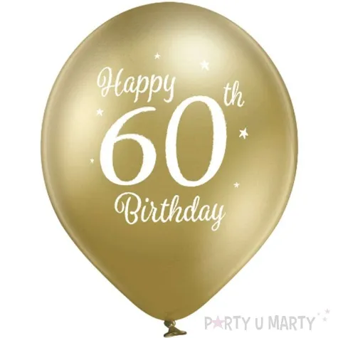 balony d11 glossy happy birthday 60 mix belbal 12 6 szt