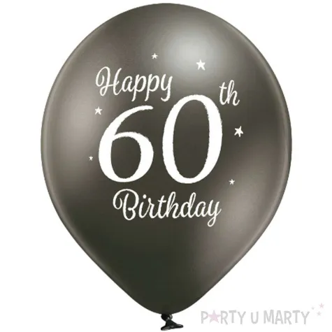 balony d11 glossy happy birthday 60 mix belbal 12 6 szt