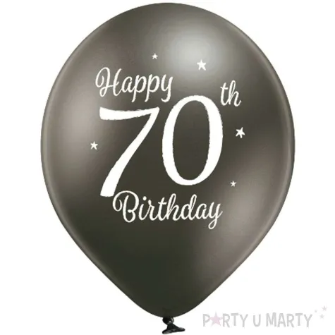 balony d11 glossy happy birthday 70 mix belbal 12 6 szt